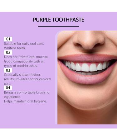 2025 New Whitening Purple Toothpaste 3X White Brilliance Toothpaste Fluoride-Free Teeth Whitening Tooth Stain Removal Colour Corrector (1) - Buy Online on GoSupps.com