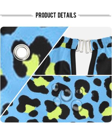 Waterproof Barber Cape - Blue Yellow Leopard Print Hair Cutting Bib for Men & Women | Unisex Cheetah Design - Buy Online on GoSupps.com