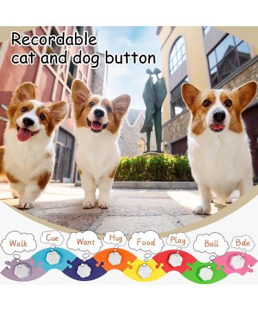 Shop Mmggaish 8 Colorful Dog Buttons for Communication | Complete Pet Training Set with 50 Stickers & Fixing Pads | International Shipping Available - Buy Online on GoSupps.com