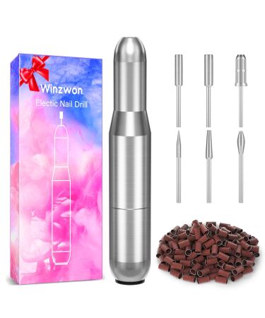 Nail Drill, Winzwon Electric-Nail-Drill Nail File Kit, Gifts for Mom Girl Women, Professional Efile Machine Manicure Pedicure Tools with Drills Bits for Acrylic, Gel, Dip Nails