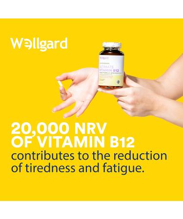 Wellgard Vegan Vitamin B12 High Strength Supplement - Folic Acid, Vitamin B6 & D3 - Made in UK - Buy Online on GoSupps.com