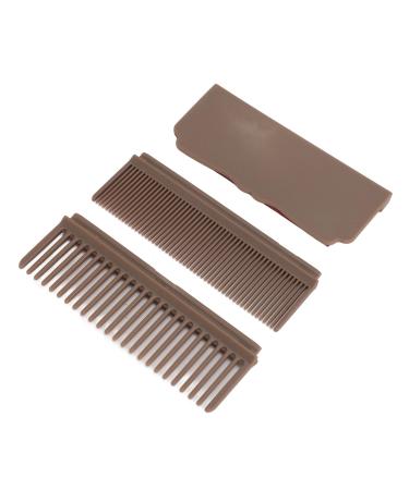 Hair Straightener Comb Carbon Fiber Portable Hair Styling for Home Salon Dorm (Brown)