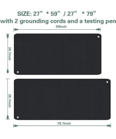 Widufy Grounding Mat for Better Sleep - Health Benefits Pain Relief Includes 2 Ground Cords & Test Pencil 67.8 x 200.7 cm - Buy Online on GoSupps.com