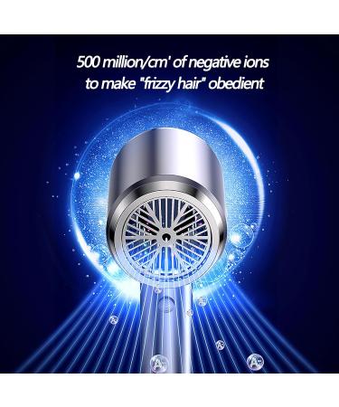 Ionic Hair Dryer Household Mute Hair Dryer High Power Blue Light Hair Care with Air Nozzle Professional Ionic Hair 3-Speed Adjustable Wind Speed for Home Travel Salon Use - Buy Online on GoSupps.com
