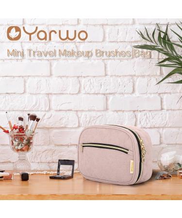 Yarwo Pink Makeup Bag Organizer | Cosmetic Brush Set Storage for Travel & Vacation | Stylish Makeup Accessories Holder - Buy Online on GoSupps.com