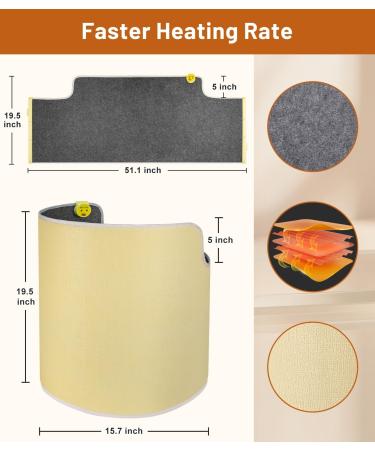 Electric Foot Warmer - Nalezuns 170W Heated Blanket with 3 Settings Waterproof & Fast Heating up to 70 C 130x50cm Lounge & Desk Comfort - Buy Online on GoSupps.com