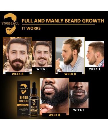 YOOBEAUL Beard Growth Oil - Promote Fast & Full Beard Growth - Natural Plant Extracts - 1 Fl Oz - Buy Online on GoSupps.com