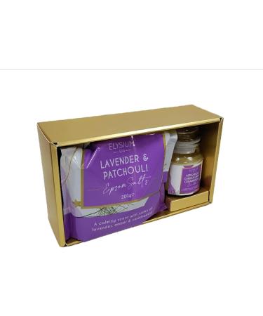 Elysium Spa Scented Candle Epsom Salts & Bath Bomb Gift Set Lavender Cedarwood Neroli Scents - Buy Online on GoSupps.com
