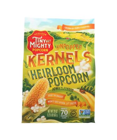 Tiny But Mighty Heirloom Popcorn, Healthy and Delicious, Unpopped Kernels, 1.25lb Bag, Pack of 8