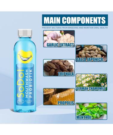 Xirujnfd Teeth Whitening Mouthwash - Organic Sensitive Bad Breath & Calculus Removal (3 Pcs) - Buy Online on GoSupps.com