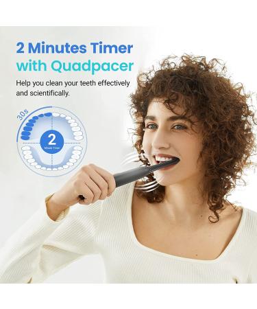 Etekcity Sonic Rechargeable Electric Toothbrush for Adults and Kids | 8 Soft Brush Heads, 5 Modes & Travel Case | Black - Buy Online on GoSupps.com