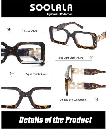 SOOLALA The Reading Glasses Company Blue Light Blocking Womens Reading Glasses Leopard 0.0 x - Buy Online on GoSupps.com