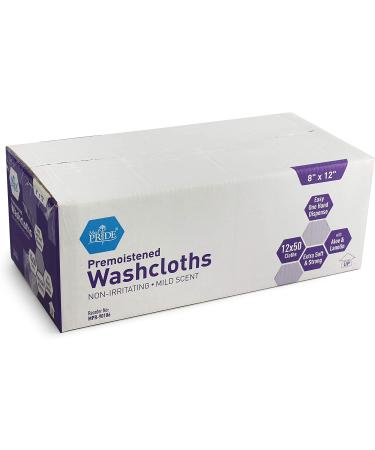 Medpride Disposable Premoistened Washcloths for Adults | 600-Count 8x12 | Aloe & Lanolin Wet Wipes | Gentle Skincare Cleansing & Makeup Removal - Buy Online on GoSupps.com