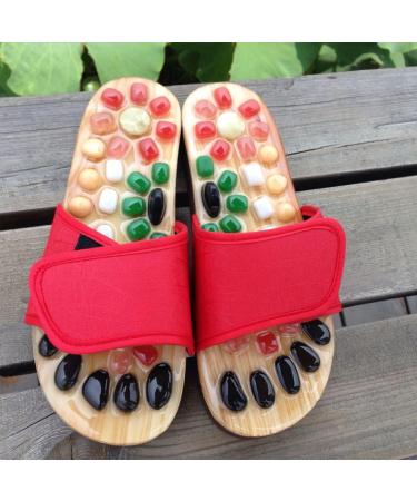 Acupressure Shoes for Foot Pain Relief | Neuropathy & Fasciitis Support - Red 41-42 | Shiatsu Massage Device for Men & Women - Buy Online on GoSupps.com