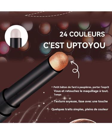  G n rique Eyeshadow Stick 6-Color Glitter Eye Makeup Pen Set Smooth Long-Lasting Cream Shadow for Wedding Holiday Party Travel Costume Looks Easy Application - Buy Online on GoSupps.com