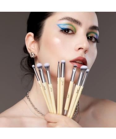 Jessup 8pcs Eyeshadow Brush Set | Premium Crujson-Free Eye Makeup Brushes | Blending, Concealer, Eyebrow, Eyeliner & Spoolie Kit T328 - Buy Online on GoSupps.com