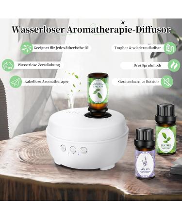 Waterless Aroma Diffuser for Essential Oils - Aromatherapy Diffuser with 2 Essential Oils | Perfect for Car Bedroom & Spa - Buy Online on GoSupps.com