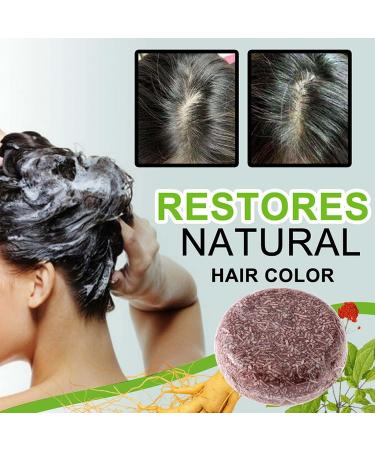 Hair Darkening Shampoo Bar Organic Hair Darkening Shampoo Soap Hira Shouwu Darkening Shampoo Bar Darkening Shampoo Bar for Hair Care Nourishes and Moisturizes Hair for All Hair Types 1 PCS - Buy Online on GoSupps.com