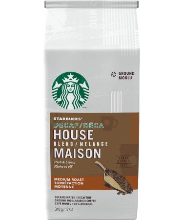 Starbucks Decaf House Blend Ground Coffee Medium Roast 340 Grams (pack of 6) & House Blend Decaf K-Cups Single Serve Keurig Compatible Coffee Pods For Keurig Brewers - 60 Capsules Coffee + K-Cup Pods - Buy Online on GoSupps.com