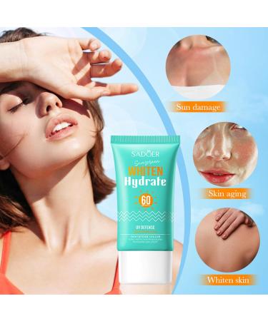 Face Sun Cream SPF 60 SPF Face Moisturiser Face Sunscreen SPF 60 + After Sun Repair Cream Sun Cream With Niacinamide and Glycerol Sunscreen for Sunscreen Black and Prevent Sunburn for Face & Body - Buy Online on GoSupps.com