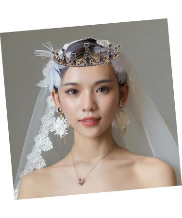 FRCOLOR 1pc Black Crown Bride Hair Accessories Party Headdress Baroque Crown Wedding Headdress Bridal Hair Decor Baroque Bridal Crown Women Crown Wedding Headband Bridal Headpiece 14x14cm Black - Buy Online on GoSupps.com