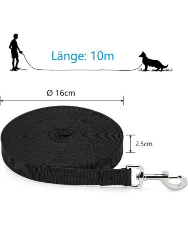 10m Tow Leash for Dogs | Durable Nylon Training Line with Padded Handle | Ideal for Large & Small Dogs | International Shipping Available - Buy Online on GoSupps.com