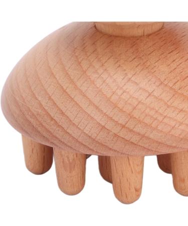Wood Mushroom Massager - Lymphatic Drainage & Anti-Cellulite Device for Body Shaping | Promote Blood Circulation & Meridian Clear | Manual Massage for Head Waist Stomach Thighs - Buy Online on GoSupps.com