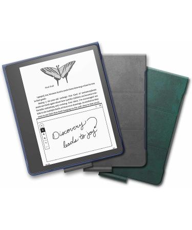 Kindle Scribe Brush Print Leather Folio Cover - Foliage Green | Magnetic Attach | Compatible with Kindle Scribe - Buy Online on GoSupps.com