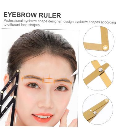 Mipcase Eyebrow Scale Make up Kit Calipers T Tool Eyebrow Drawing Tool Second Generation Eyebrow Shape Set 1 count (Pack of 1) Golden - Buy Online on GoSupps.com
