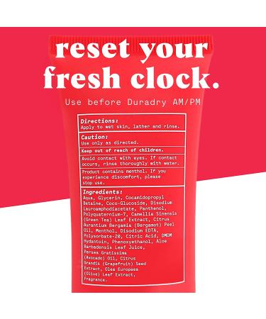 Duradry Body Wash - Deep Cleansing and Deodorizing Formula with Odor Control - Infused with Vitamins and Minerals for Nourished Skin - Aqua Scented - 8.5 Fl Oz - Buy Online on GoSupps.com