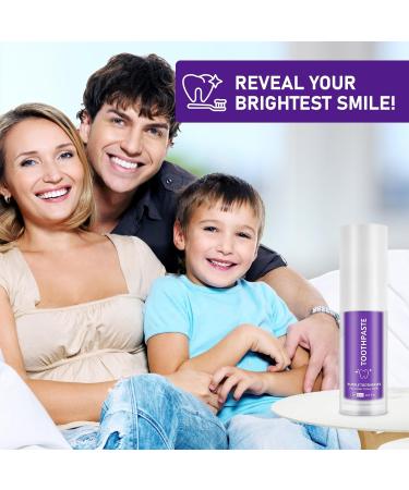 Purple Toothpaste for Teeth Whitening |Purples Teeth Whitening Kit |Stain Removal & Enamel Safe | Fresh Breath Formula with Unique Purple |for Coffee/Smokers/Tea - Buy Online on GoSupps.com
