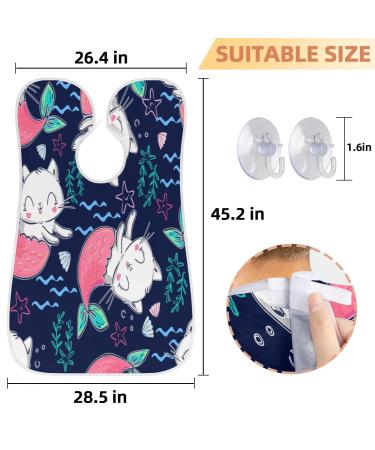 Cartoon Cats Beard Bib Apron for Men | Non-Stick Waterproof Hair Catcher | Perfect Grooming Gift with Suction Cups - Buy Online on GoSupps.com