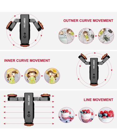 YELANGU Motorized Camera Dolly and Slider Set | 3-Speed Adjustable Wireless Electric Car with 24/62cm Track Rail | Remote Control | For Camera, Camcorder, Smartphone | Up to 6.6lb/3kg - Buy Online on GoSupps.com