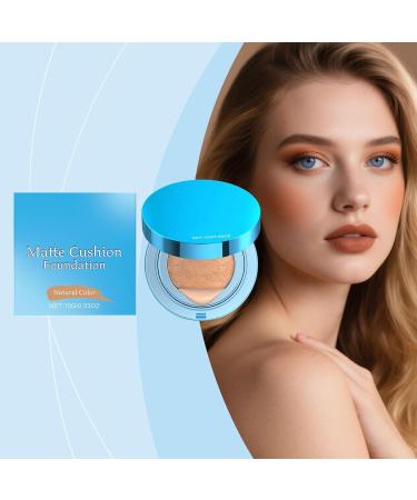 Cushion Foundation Makeup | Matte Anti-Perspirant Cushion Concealer for Women Lightweight Corrective Makeup Cream for Business Trips Travel School Beach - Buy Online on GoSupps.com