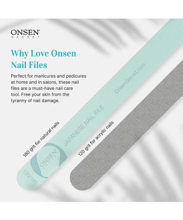 Onsen Secret Cuticle Cream + Nail File Set - Japanese Healing Minerals for Nail Care | Repair, Strengthen & Soothe Cuticles & Nails - Non-Greasy Serum & 120/180 Grit File - Buy Online on GoSupps.com
