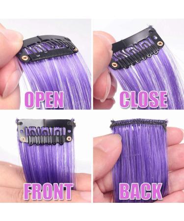 24 Pcs Colored Hair Extensions Colorful Clip in Hair Extensions 22 inch Synthetic Straight Hair Extensions for Kids Girls Women A 24Pcs - Solid color + Gradient color - Buy Online on GoSupps.com