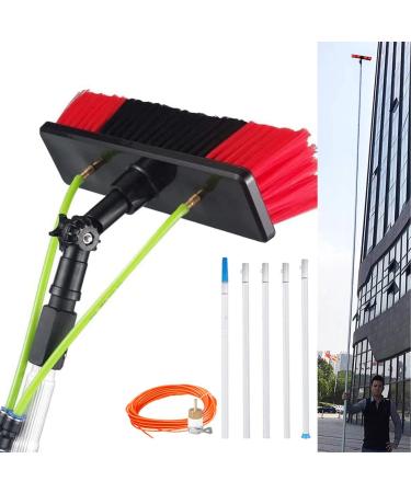 Water Fed Window Cleaning Pole Water Fed Cleaning Kit 5-12m Retractable Cleaning Brush Window Washing Pole 5m Rod/30cm Brush Head 5m Rod 30cm Brush Head