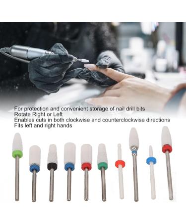 MOUMOUTEN Nail Drill Bits Ceramic Manicure Pedicure Bits Manicure Dustproof Nail Grinding Head Set for Manicure Pedicure Home Salon - Buy Online on GoSupps.com