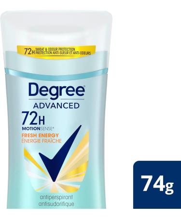Degree Advanced Antiperspirant Deodorant Stick for 72H Sweat & Odour Protection Fresh Energy with MotionSense Technology 74 g - Buy Online on GoSupps.com