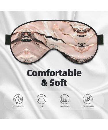 Red Gold Marble Print Eye Mask - Soft Sleep Mask for Travel & Naps | Perfect for Women & Men - Buy Online on GoSupps.com