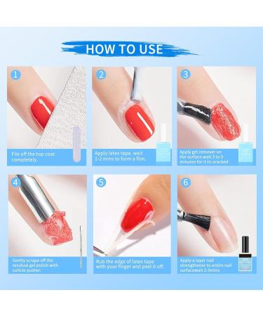  Ungtyb Natural nail polish remover spill-proof with buffer nail buffer and cuticle pusher for home and salon use (1 set) - Buy Online on GoSupps.com