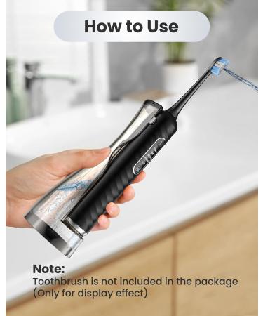 Buy Electric Toothbrush Accessories with Water Flosser - External Water Tank in Black | International Shipping Available - Buy Online on GoSupps.com