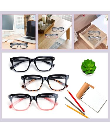 6 Pack Fashion Reading Glasses | Blue Light Blocking Oversized Square Readers for Men & Women | Spring Hinge | 1.25x Magnification - Buy Online on GoSupps.com