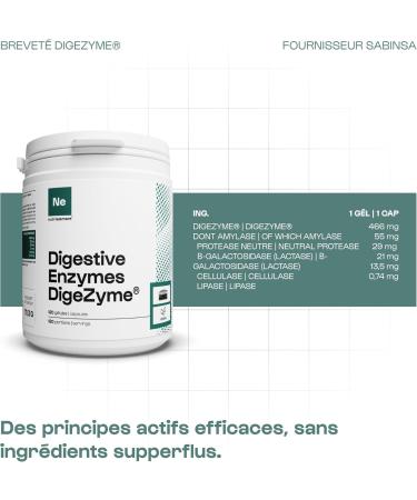 Nutrimuscle - Digestive enzymes - Digezyme - 120 capsules - 466 mg per dose - 1864 U Lactase - Promotes digestion - Better absorption of nutrients - Buy Online on GoSupps.com