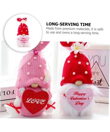 ORFOFE Valentine Gnome House Decorations for Home Mr Mrs Plush Gnome Wear-Resistant Gnome Decor Toy Desktop As Shown 2 111x9x26cm - Buy Online on GoSupps.com