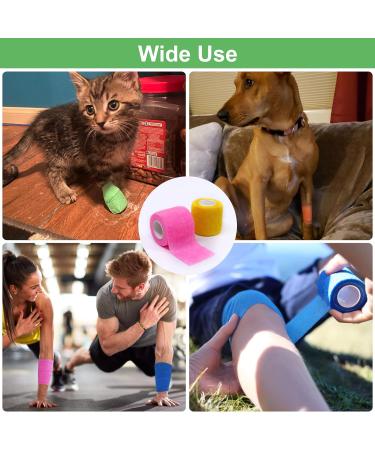 Self Adhesive Elastic Bandage Wrap - ForTomorrow 24 Pack 2 x 5 Yards - Breathable, Waterproof, Assorted Colors - Ideal for First Aid, Sports, and Pet Care - Buy Online on GoSupps.com