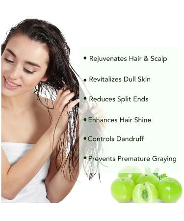 Amla Oil 60ML - Natural & Vegan Hair Oil for Healthy Growth Thicker Fuller Shinier Hair for Men & Women - International Shipping Available - Buy Online on GoSupps.com