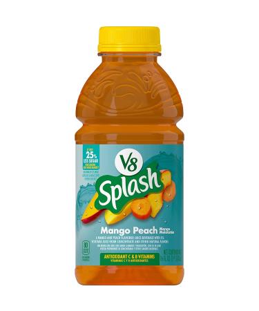 V8 Splash Mango Peach Juice Beverage 16oz Bottle (12 Pack) - Refreshing Fruit Drink - Buy Online on GoSupps.com