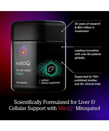 MitoQ +Liver Advanced Liver Supplement with Highly Bioavailable Milk Thistle Choline Selenium Mitoquinol Supports Metabolism Body s Natural Detoxification & Liver Health 60 Capsules - Buy Online on GoSupps.com