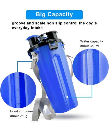 Moacc 800ml 2-in-1 Portable Water Bottle & Dog Bowl - Foldable Perfect for Camping Hiking & Training - Blue - Buy Online on GoSupps.com
